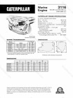 3116t Caterpillar Cat Marine Diesel Engine With Hsw Transmissions
