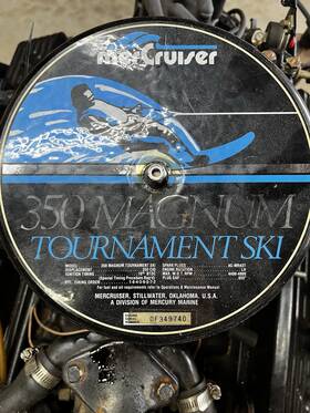 349470 Mercruiser 94 5.7 Engine Magnum Tournament Ski Fresh Water Only