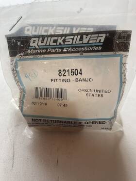 821504 Mercruiser # New Oem Inboard Oil Pan Banjo Fitting R702