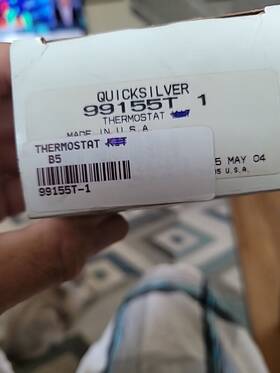 99155t Quicksilver Thermostat 1 Only No Gasket Included
