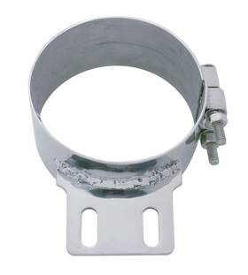 United Pacific 10320 Stainless Steel Butt Joint Exhaust Clamp With Straight Bracket