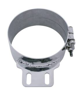 United Pacific 10321 Stainless Steel Butt Joint Exhaust Clamp With Straight Bracket