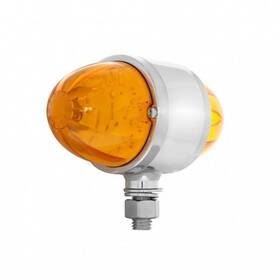 United Pacific 32327 34 Led Watermelon Double Face Light With Chrome Housing - Amber Led/amber Lens