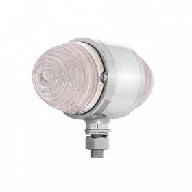 United Pacific 32330 34 Led Watermelon Double Face Light With Chrome Housing - Amber Led/clear Lens