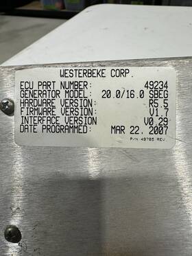 Westerbeke 049234 Control Efi 20.0 Sbeg 12v