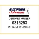 Evinrude Retainer 0315253 Oem New. Fixed Price $7.85.