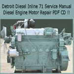 Detroit Diesel Inline 71 Service Manual Engine Motor Repair Pdf Cd. Fixed Price $14.49.