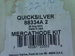 Mercury Mercathode Parts *new*. Fixed Price $99.00.