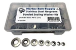 Stainless Steel Bonded Sealing Washer Assortment Kit Marine Bolt Supply 8-111428. Fixed Price $27.95.
