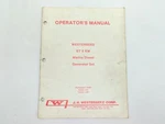 Westerbeke 35383 Genuine Oem Bt Kw Marine Diesel Generator Operator's Manual. Fixed Price $19.95.