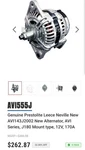 Prestolite Leece Neville New ALTERNATOR,AVI555J J180 Mount Type, 12V, 170. Fixed Price $220.00.
