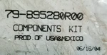 Mercury Mercruiser Oem Part # 79-895280R00 Components Kit A3 1299. Fixed Price $40.00.