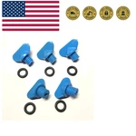 5 Pcs Blue Plastic Exhaust Manifold Water Drain Plug Screw Kit For Mercruiser. Fixed Price $12.99.