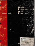 Cummins Diesel Engine V6-140 V8-185 Series V352 V470 Shop Manual 1967. Fixed Price $24.95.