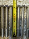 Lot Of 12, 3/8"-16X4-1/2" S30400 Hex Head Bolts Stainless Steel Nos. Fixed Price $25.00.