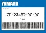 Yamaha Genuine Clamp 17D-23467-00-00. Fixed Price $24.67.