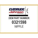 Evinrude Nipple 0321598 Oem New. Fixed Price $15.12.