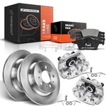 A-premium Rear Disc Brake Rotors & Pads+caliper For Volvo XC70 03-07 S60 V70 S80. Fixed Price $174.99.