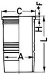Kolbenschmidt Cylinder Liner Man 18,3 51.01201-0306 D2840LE409 D2840LF01. Fixed Price $139.59.