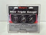 Sun Pro Mini Triple Gauge Pack Resto Hot Rod Muscle Car Black 1.5" Water Oil Amp. Fixed Price $54.99.