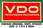 Vdo Performance Instruments - Vintage Original Vinyl Decal Sticker Drag Racing. Fixed Price $5.05.