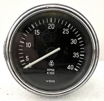 Vdo Tachometer 3-3/8. 85MM0 To 4,000 Rpm (x 100) Guage Black Chrome Marine Older. Fixed Price $75.00.