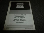 1988-1990 Quicksilver Marine Gas Generator QS-4.0G QS-5.0G Parts Manual 1989 Zx. Fixed Price $122.76.
