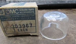 New Oem Omc Johnson Evinrude Glass Fuel Bowl 303967. Fixed Price $12.95.