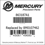 Mercury-mercruiser 863187A1 Sender Assembly, Trim Genuine New. Fixed Price $118.00.