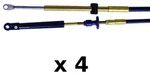 4 Pack 18 Ft Xtreme Control Cables Fits Johnson, Evinrude, Omc, Brp, E-tec,ficht. Fixed Price $334.15.
