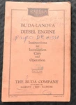 1946 Wwii Buda Lanova 6-LD-468 Diesel Engine Operators Manual Allis Chalmers. Fixed Price $46.16.