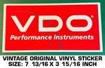 Vdo Performance Instruments - Vintage Original Vinyl Decal Sticker Drag Racing. Fixed Price $9.39.