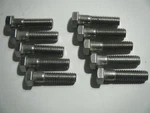 Lot Of 10 3/8-16 1-7/16" Marine Hex Head Bolts, 316 Stainless Steel, S30400. Fixed Price $14.50.